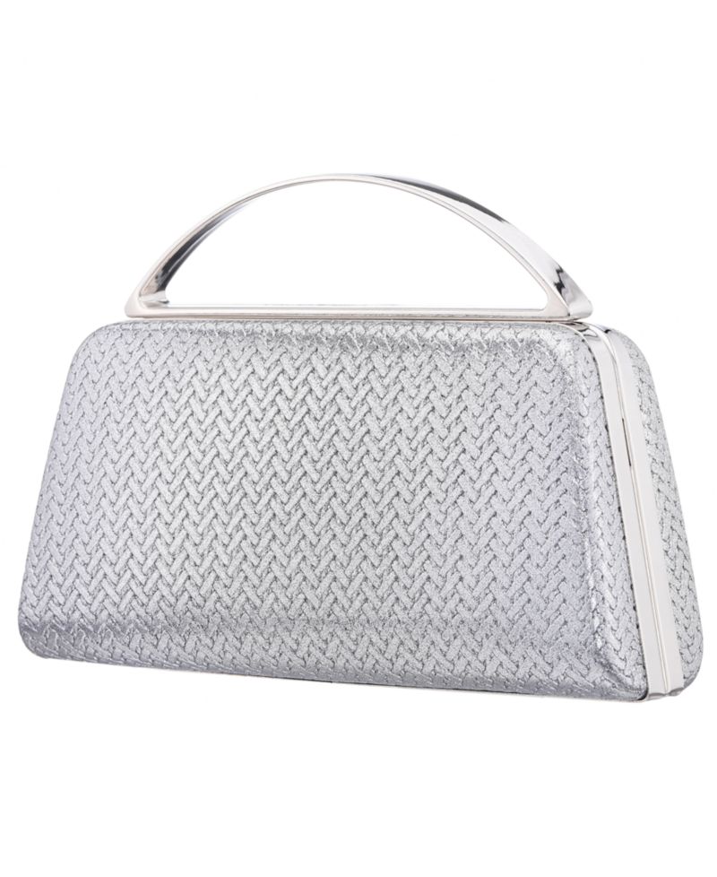 Genesis Metallic Woven Small Handle Clutch Handbag
