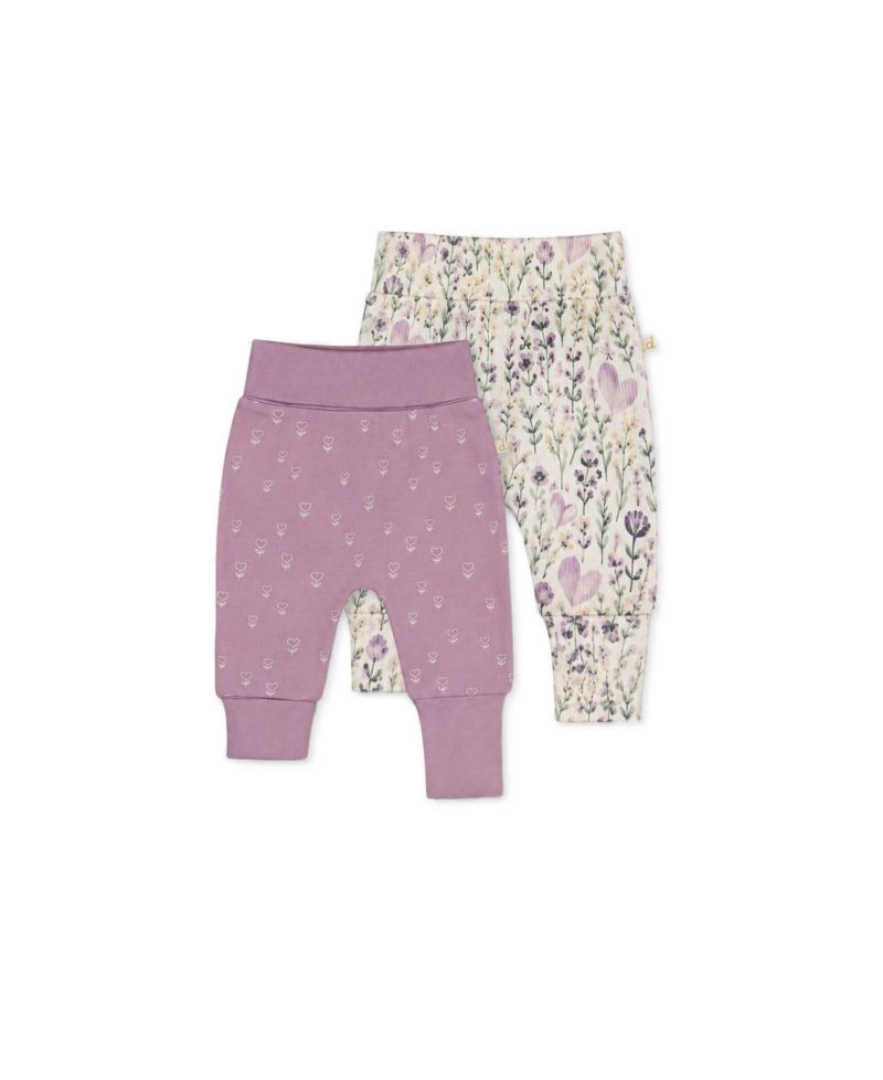 Baby Girls' Evolutive Pull-On Cotton Pants, 2-Pack