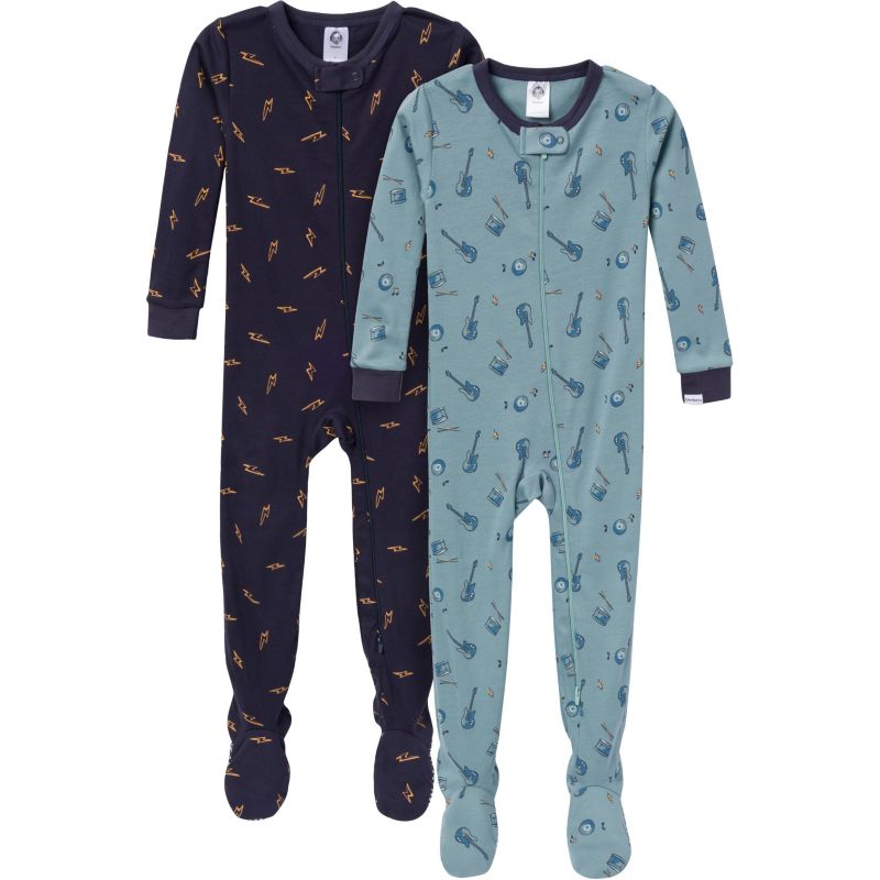 Toddler Boys' Snug Fit Footed Pajamas, 2-Pack, Guitars