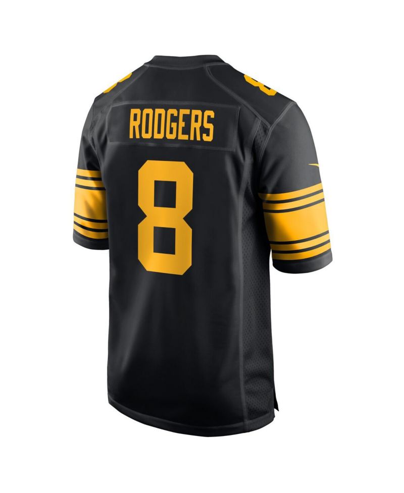Men's Aaron Rodgers Black Pittsburgh Steelers Alternate Game Jersey