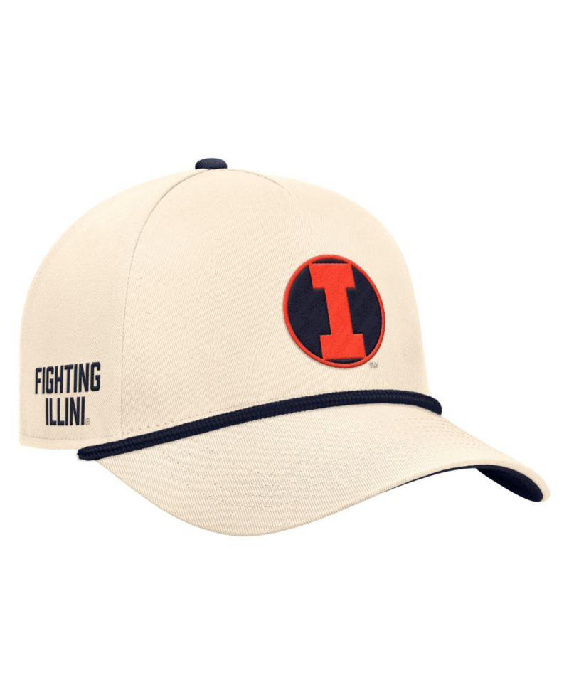 Men's Natural Illinois Fighting Illini Vintage Rope Rise Adjustable Hat