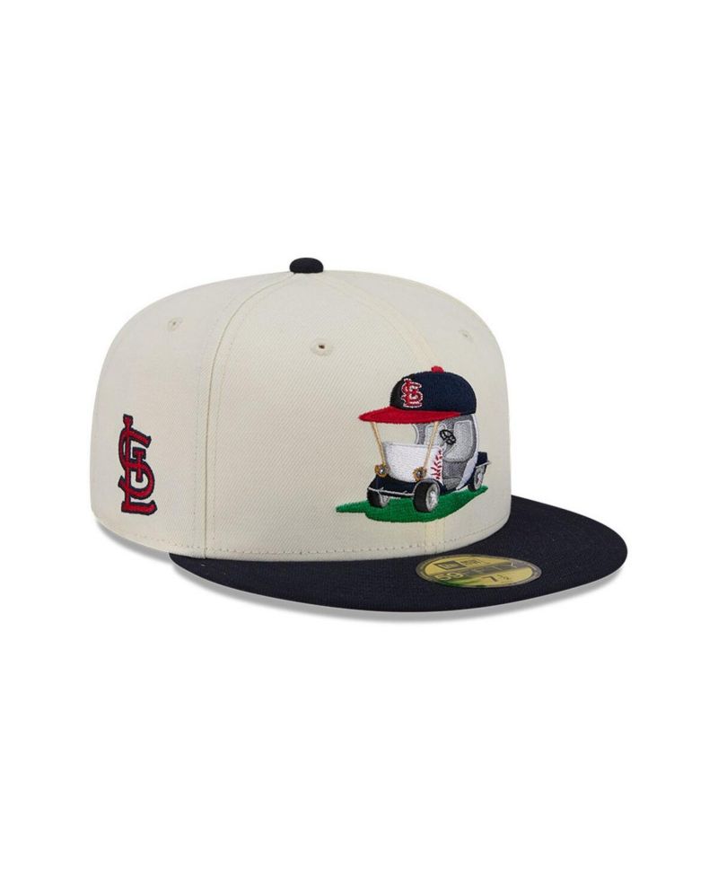 Men's Cream/Navy St. Louis Cardinals Bullpen Cart 59FIFTY Fitted Hat