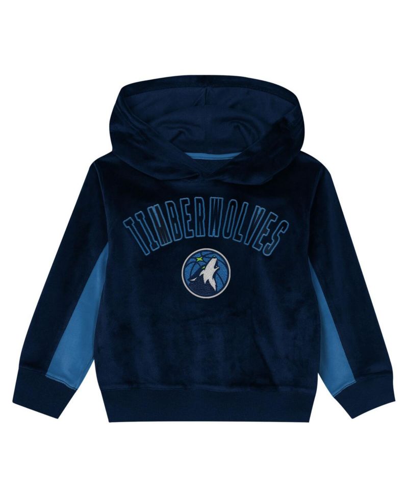 Preschool Navy Minnesota Timberwolves Velour Hoodie