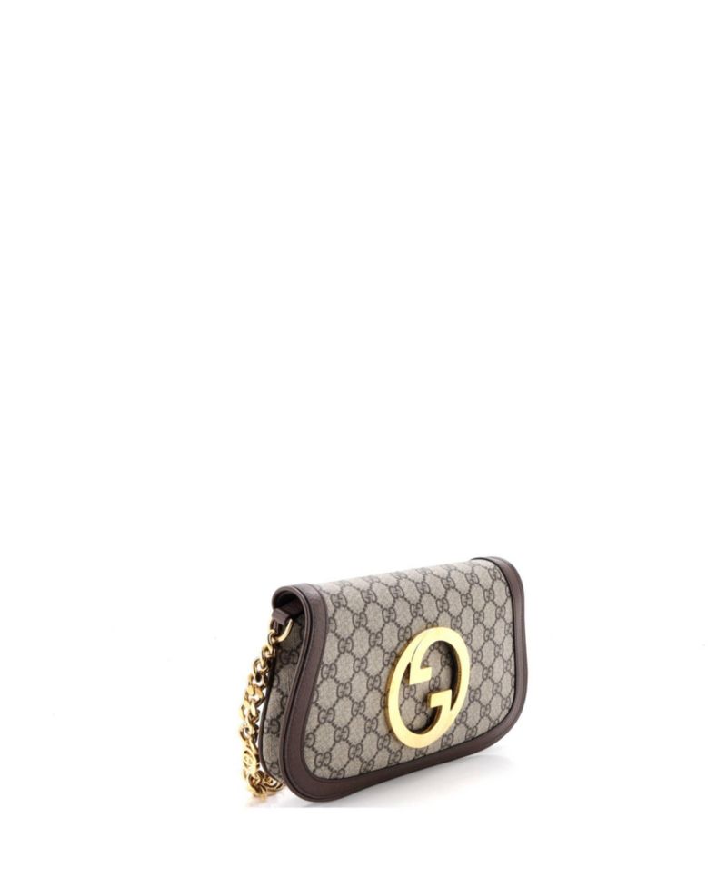 Small Blondie NM Chain Flap Bag GG Coated Canvas