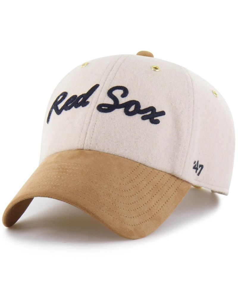 Stoney Clover Lane X Men's Natural/Tan Boston Red Sox Script Charm Clean Up Adjustable Hat