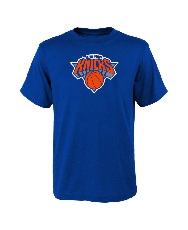 Big Boys and Girls Royal New York Knicks Primary Logo T-Shirt