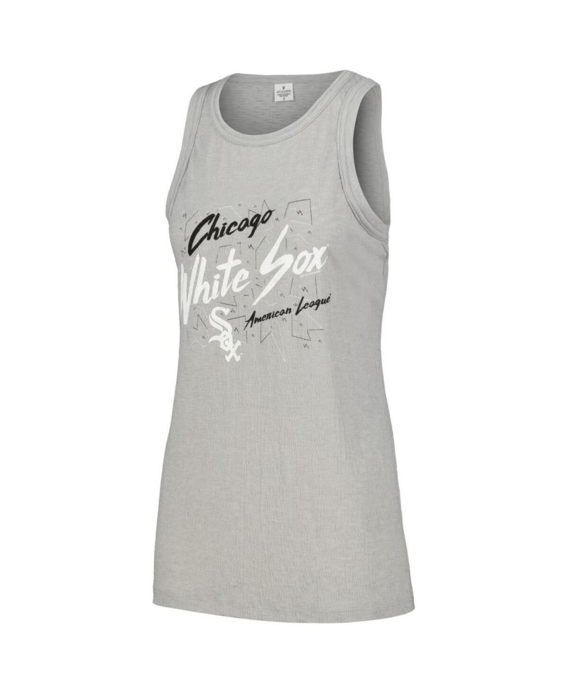 Women's Gray Chicago White Sox Gauze High Neck Tank Top