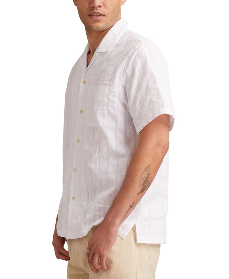 Men's Short Sleeve Seersucker Button-Front Camp Shirt