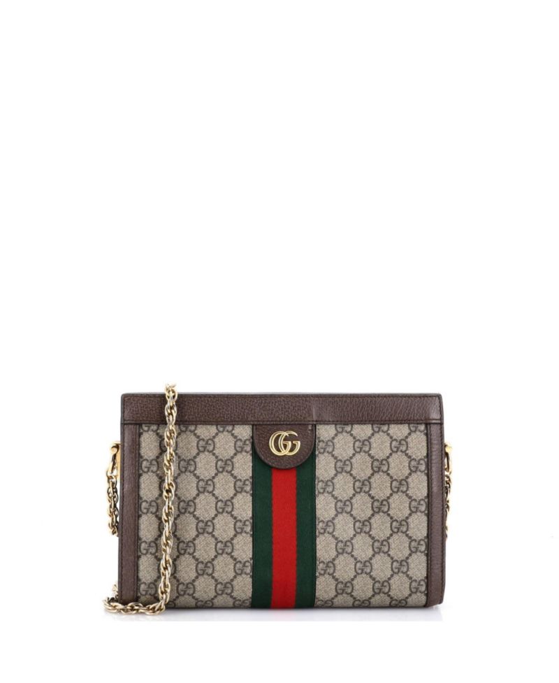Small Ophidia Chain Shoulder Bag GG Coated Canvas