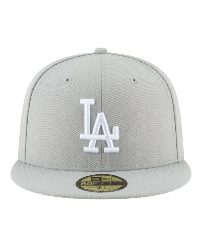 Men's Gray Los Angeles Dodgers Blue Heaven on Earth Stadium Patch 59FIFTY Fitted Hat