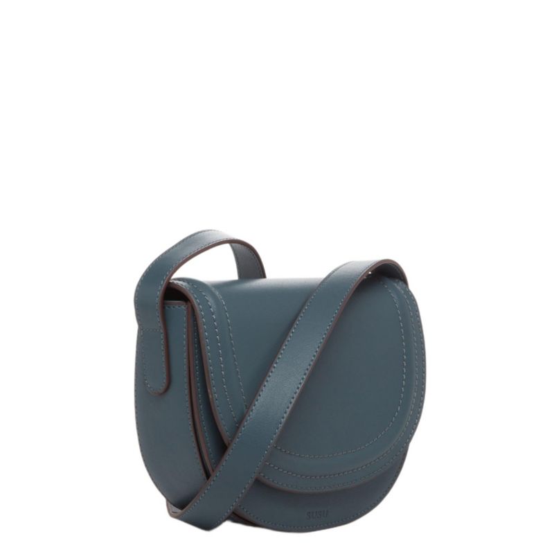Small Leather Saddle Bag Crossbody Purse Casual Handbag