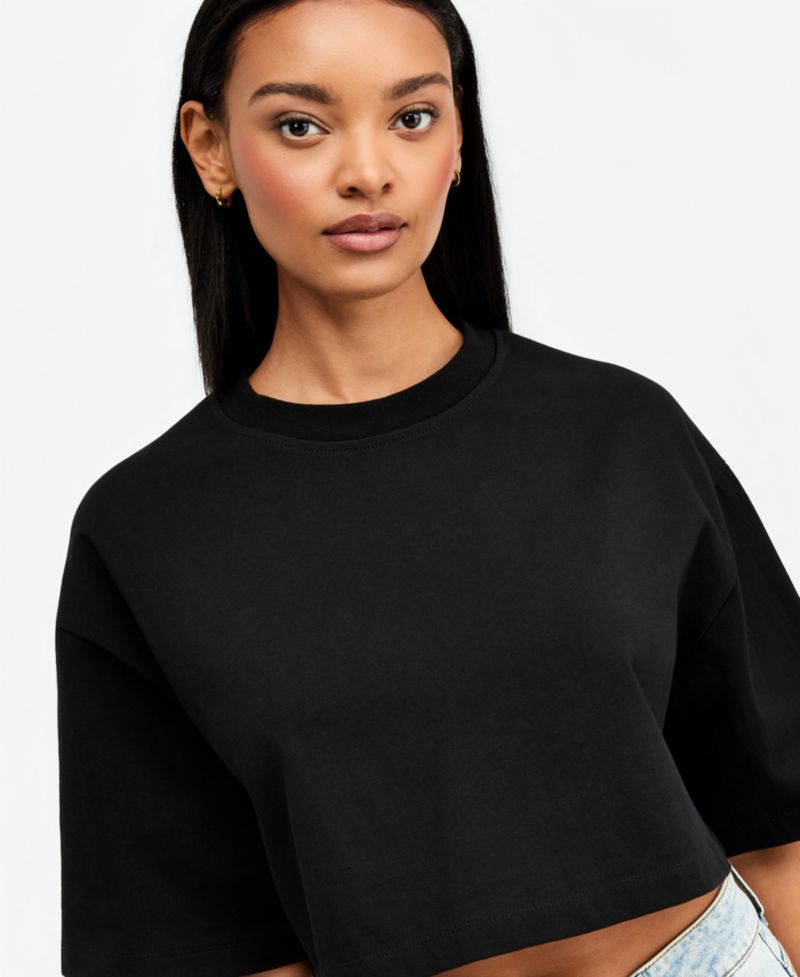 Women's Heavyweight Cropped Cotton T-Shirt
