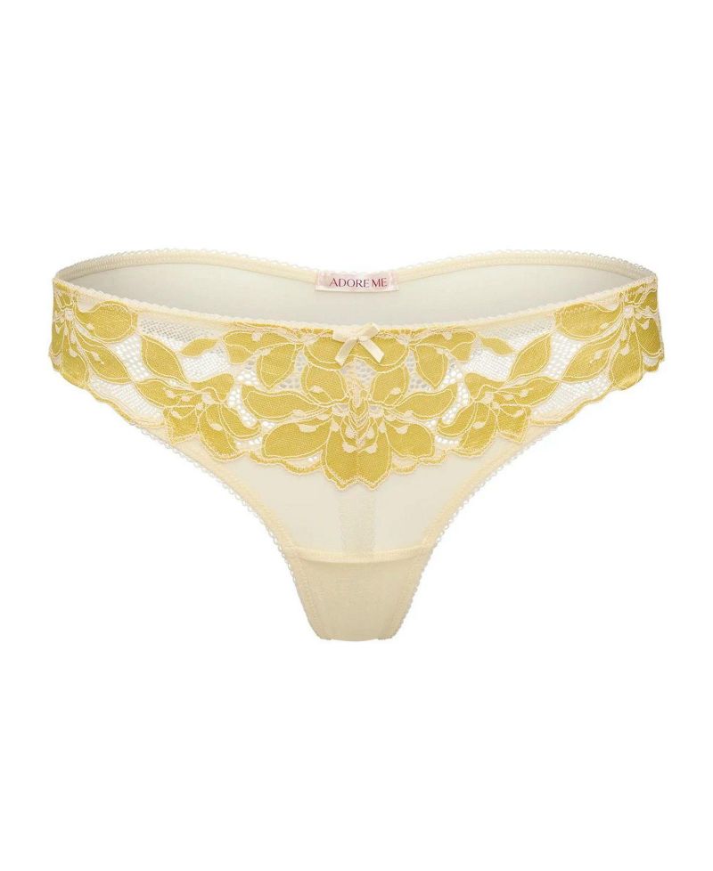 Plus Size Mellody Floral-Lace Thong
