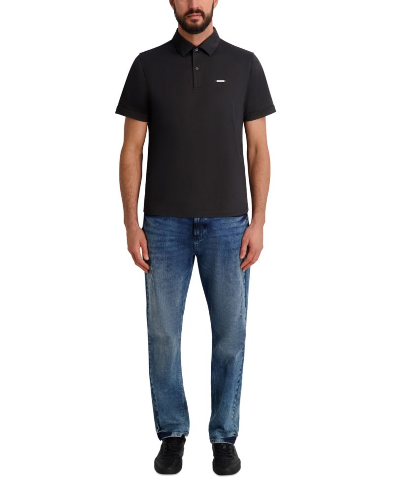 Men's Regular-Fit Short-Sleeve Spread Collar Polo Shirt