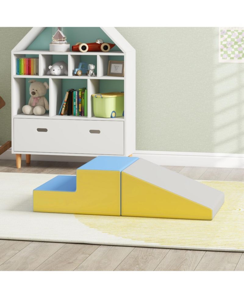 2 Piece Plush Soft Kids Playset to Climb and Crawl, Contemporary