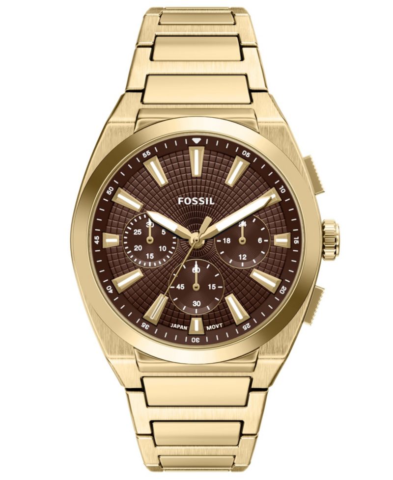 Men's Everett Chronograph Gold-Tone Stainless Steel Watch 44mm