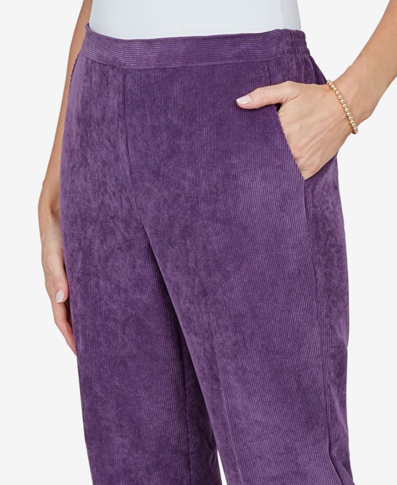 Petite Pull-On Straight Corduroy Pants