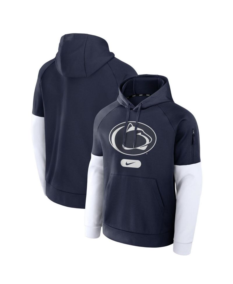 Men's Navy Penn State Nittany Lions Fitness Performance Pullover Hoodie