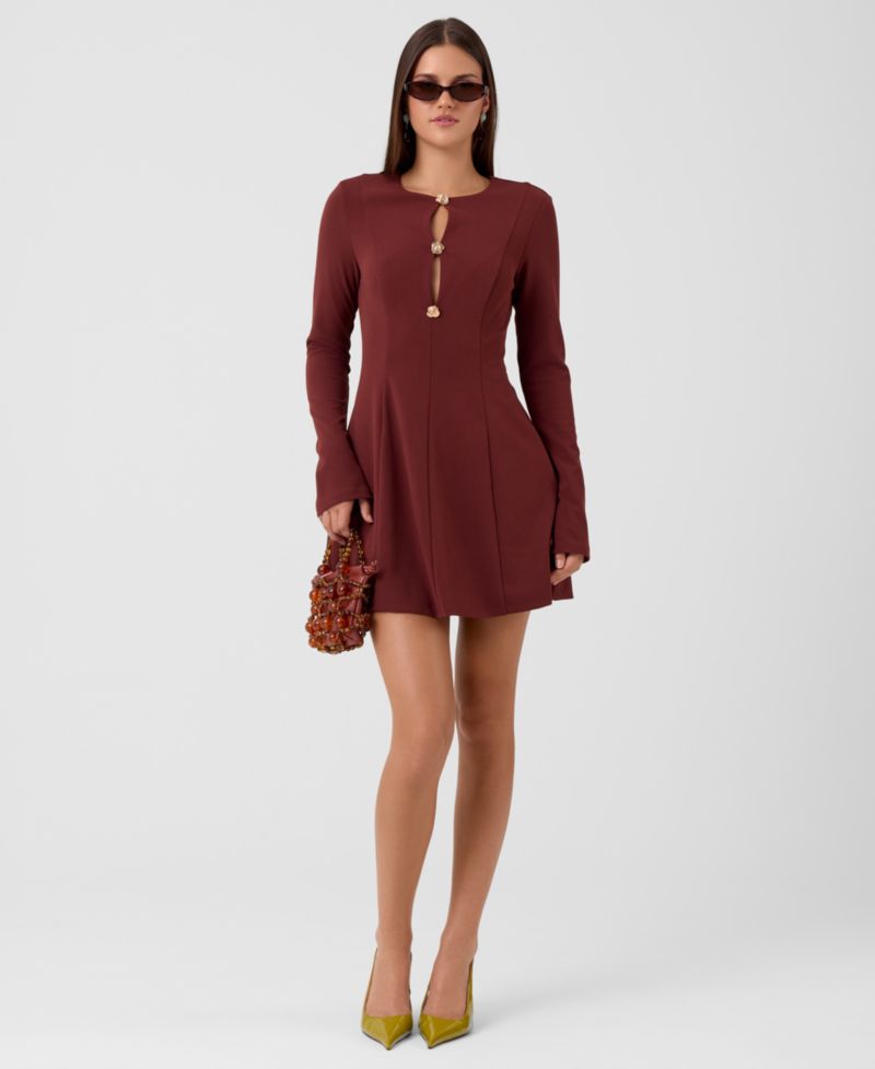 Women's Dita Mini Long-Sleeve Fitted Dress