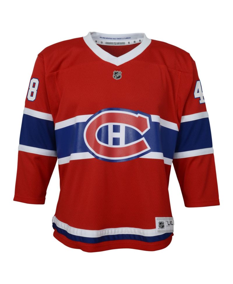 Big Boys and Girls Lane Hutson Red Montreal Canadiens Home Replica Jersey