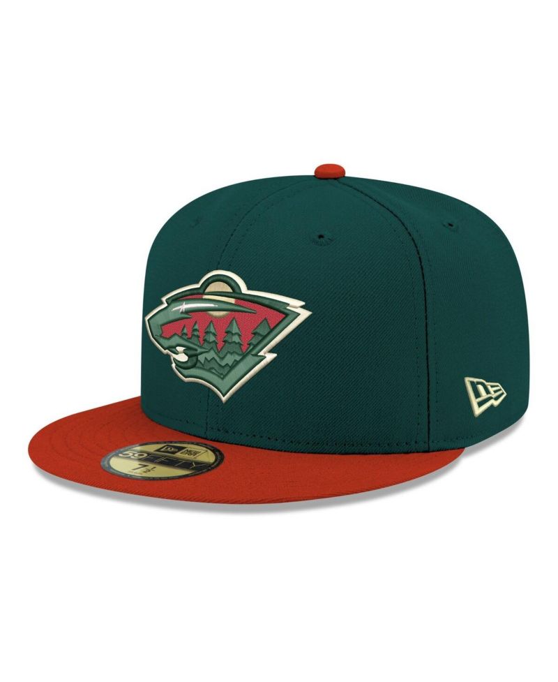 Men's Green Minnesota Wild Core Logo Two-Tone 59FIFTY Fitted Hat