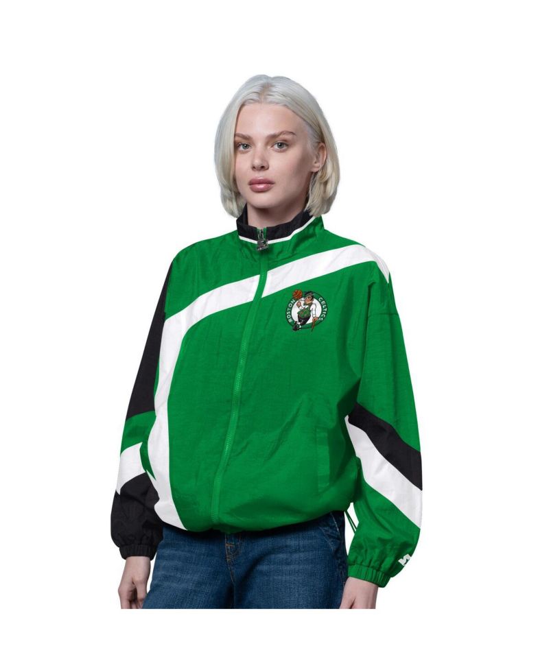 Women's Kelly Green/Black Boston Celtics 1st Quarter Full-Zip Jacket