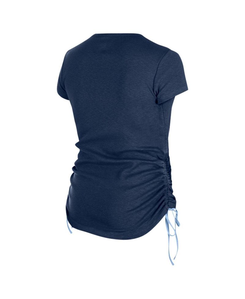 Women's Navy Tennessee Titans Ruched Side T-Shirt