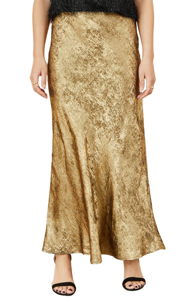 Women's Satin Midi Skirt