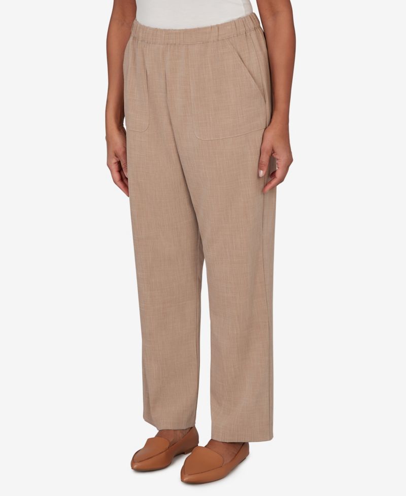 Petite Grand Bazaar Textured Pull-On Pants