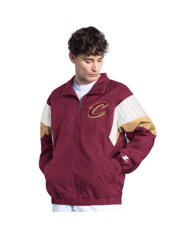 Men's Wine Cleveland Cavaliers Yard Line Full-Zip Jacket