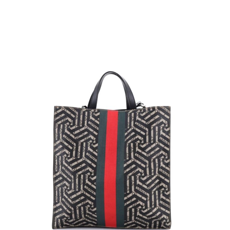 Convertible Soft Open Tote Caleido GG Coated Canvas
