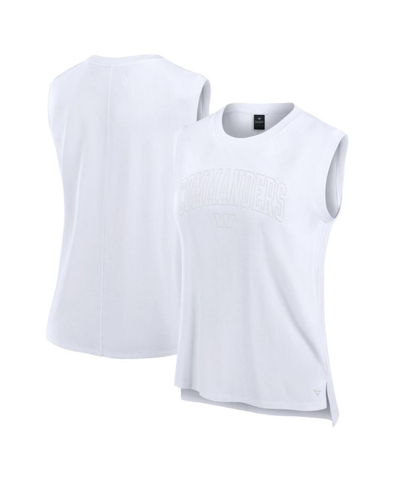 Women's White Washington Commanders Studio Gym Tank Top