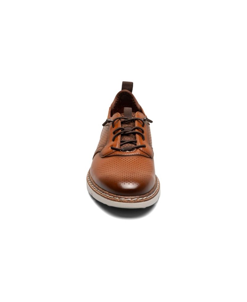 Little and Big Boys Sync Plain Toe Elastic Lace Up Dress Shoe