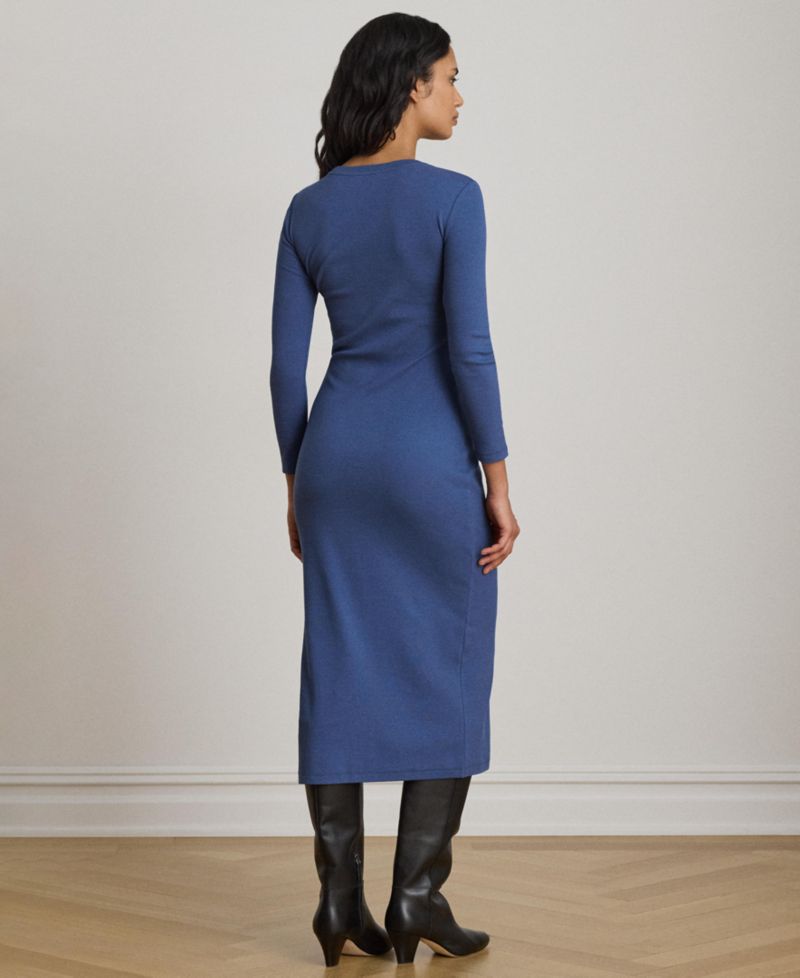 Women's Slim-Fit Crewneck Midi Dress