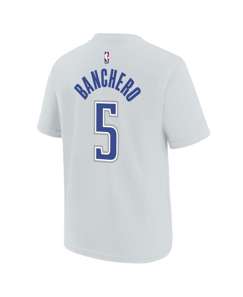 Big Boys and Girls Paolo Banchero Silver Orlando Magic 2025/26 City Edition Name & Number T-Shirt