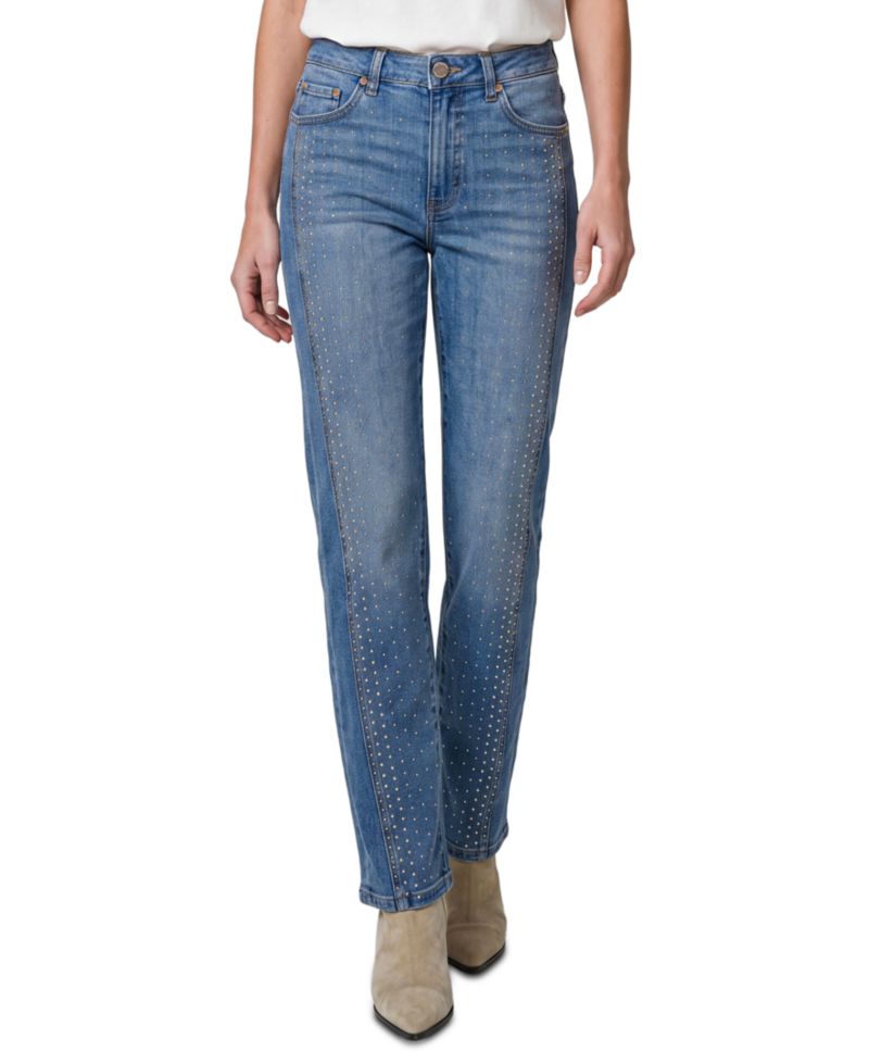 Women's Kennedy Embellished Straight-Leg Jeans