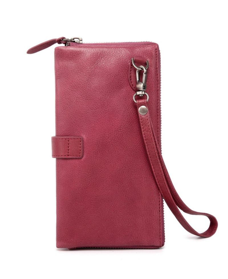 Women's Genuine Leather Snapper Clutch