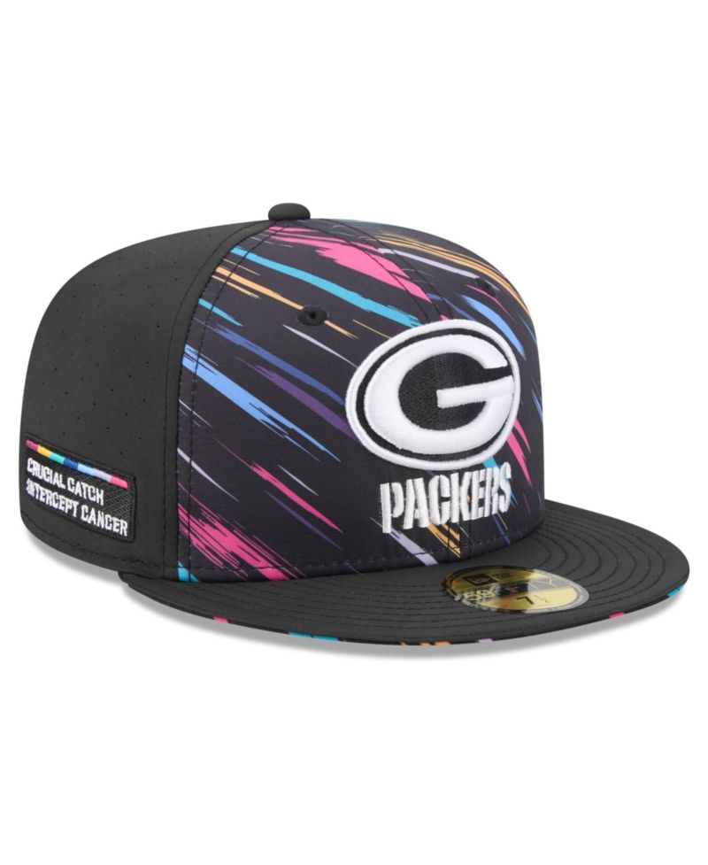 Men's Black Green Bay Packers 2026 NFL Cruical Catch 59FIFTY Fitted Hat