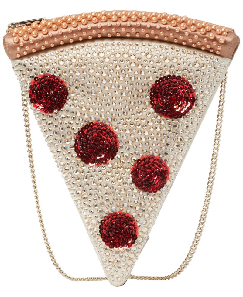 Embellished Pizza Slice Small Crossbody Bag