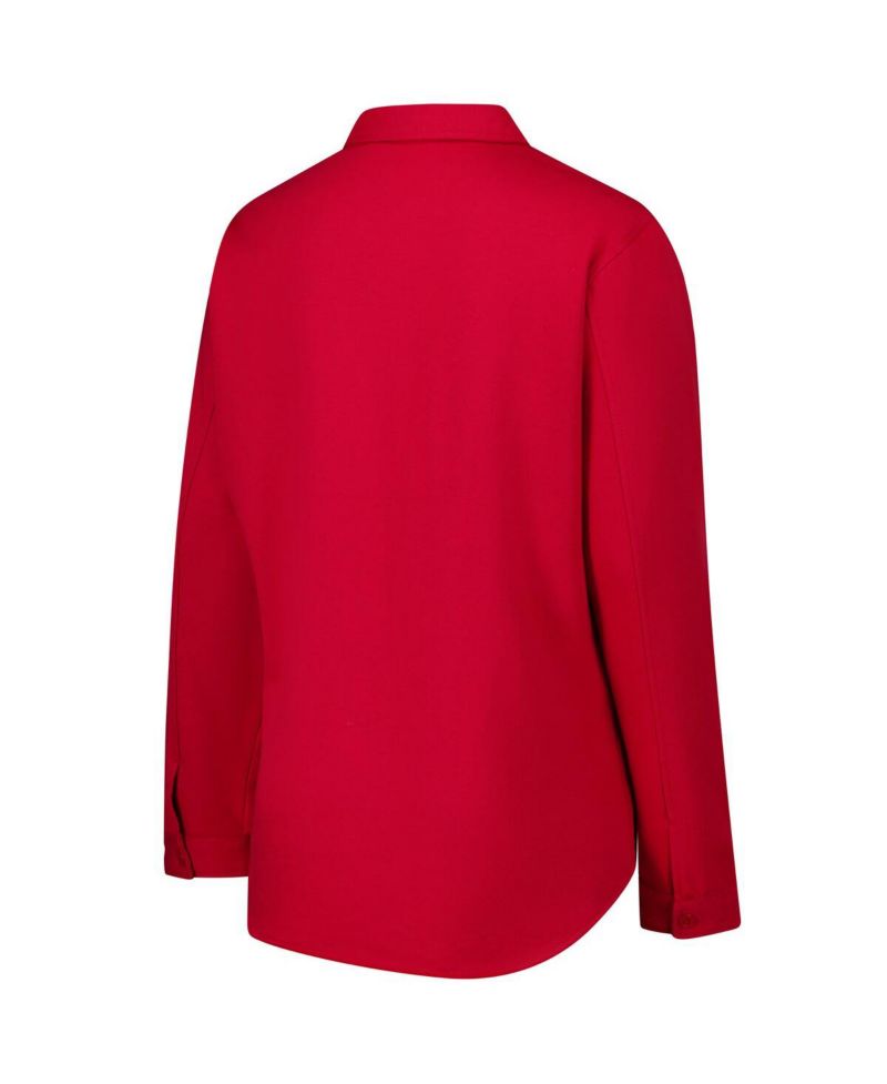 Women's Crimson Alabama Crimson Tide Plus Size Button-Up Shacket