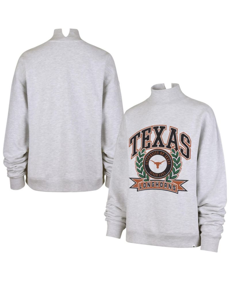 Women's Gray Texas Longhorns Laurel Arch Mock Neck Sweatshirt