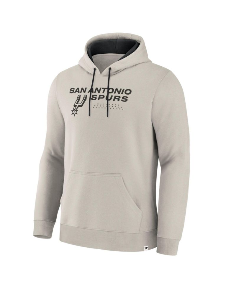 Men's Off White San Antonio Spurs Crossover Collection Blocked Shot Premium Pullover Hoodie