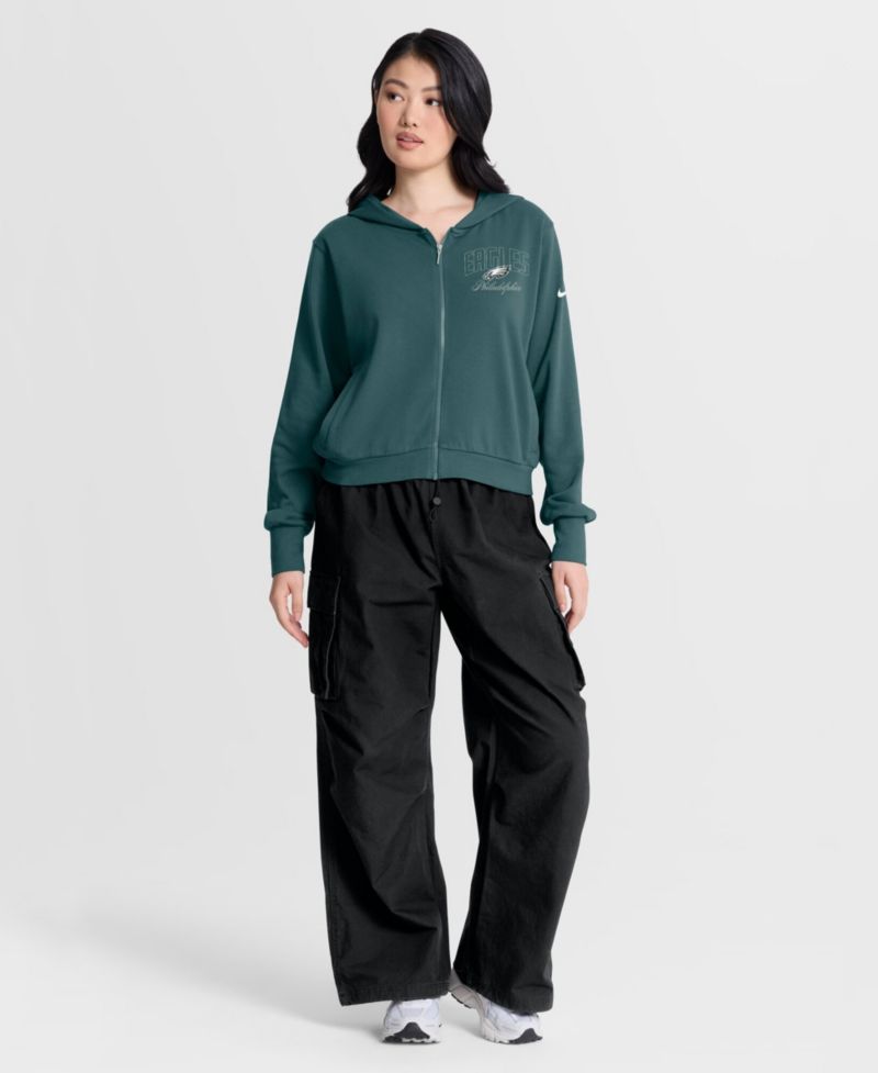 Women's Midnight Green Philadelphia Eagles Primetime Full-Zip Hoodie