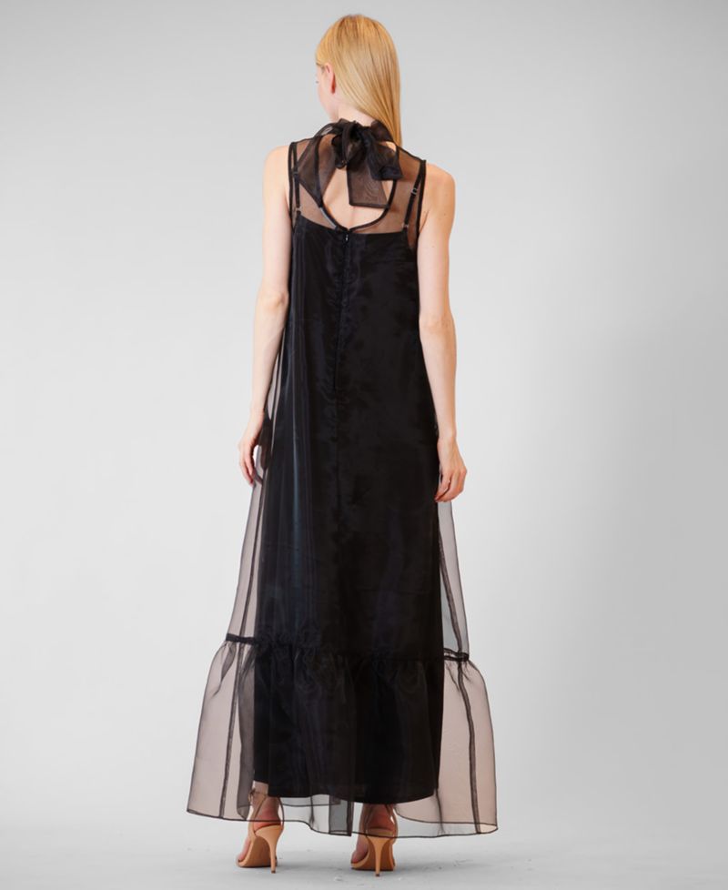 Women's High-Neck Overlay Dress