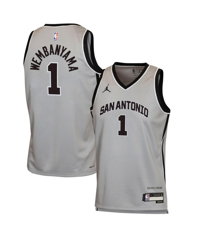 Big Boys and Girls Victor Wembanyama Silver San Antonio Spurs Swingman Jersey