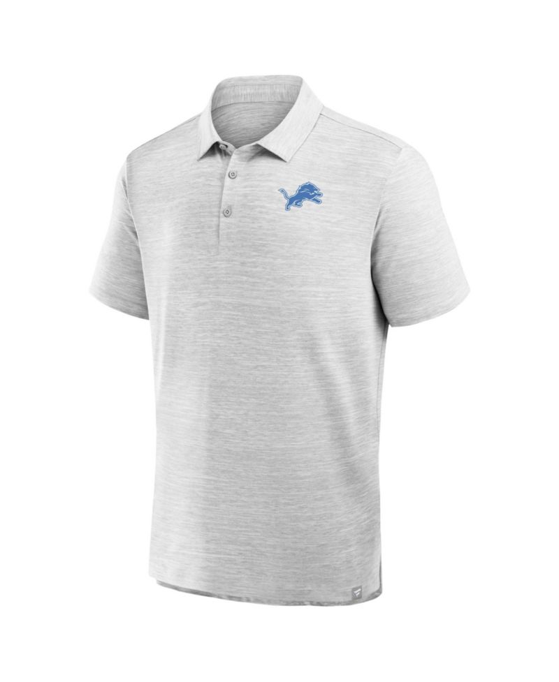 Men's Heather Gray Detroit Lions Clutch Polo Shirt