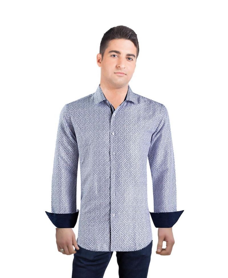Men's Slim Fit Paisley Shirt By