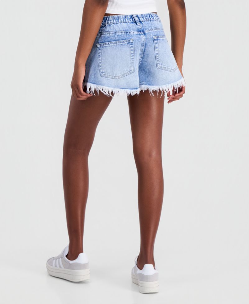 Juniors' Elasticized-Waist Cutoff Shorts