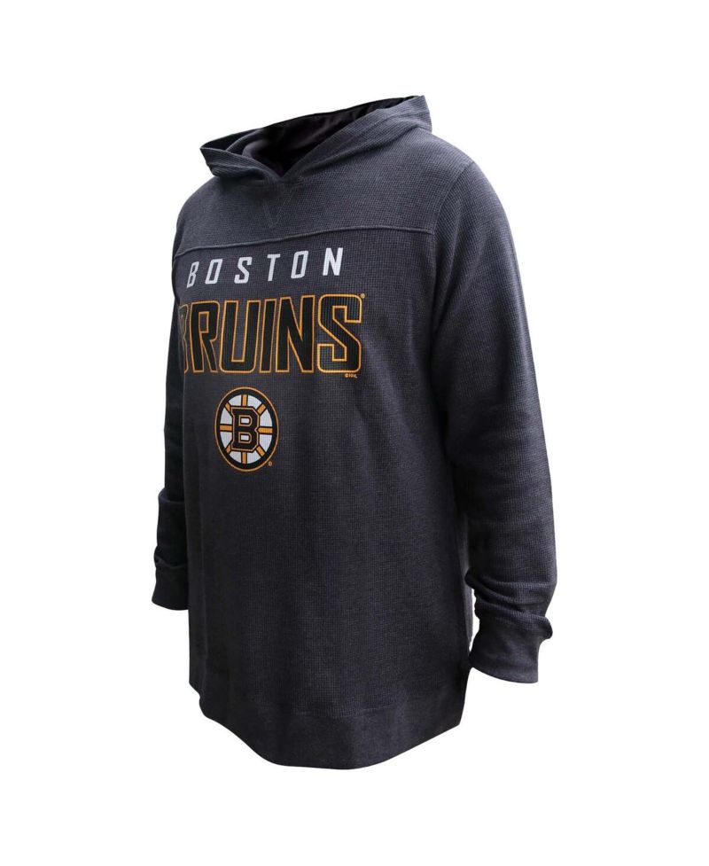 Women's David Pastrnak Black Boston Bruins Plus Size Name & Number Thermal Pullover Hoodie