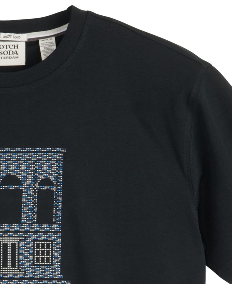 Men's Woven Logo Graphic Short-Sleeve T-Shirt